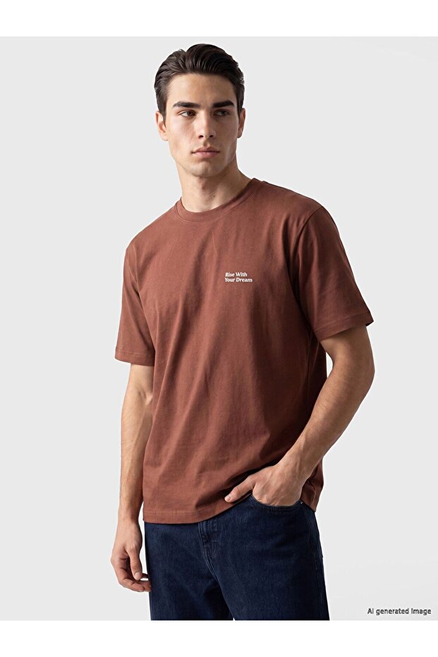 Crew Neck Printed Men's T-Shirt
