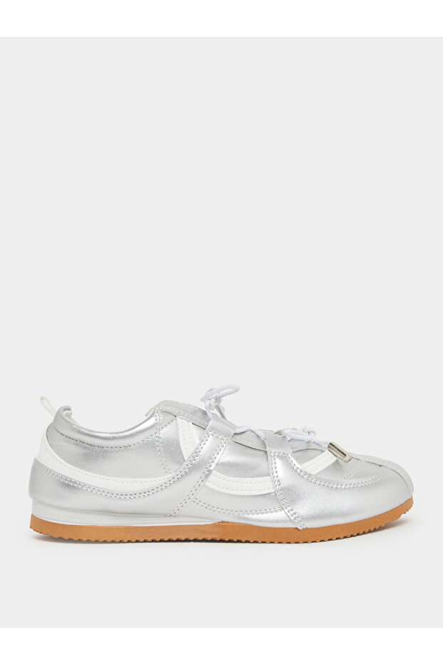 Solid Lace-Up Sneakers - 1