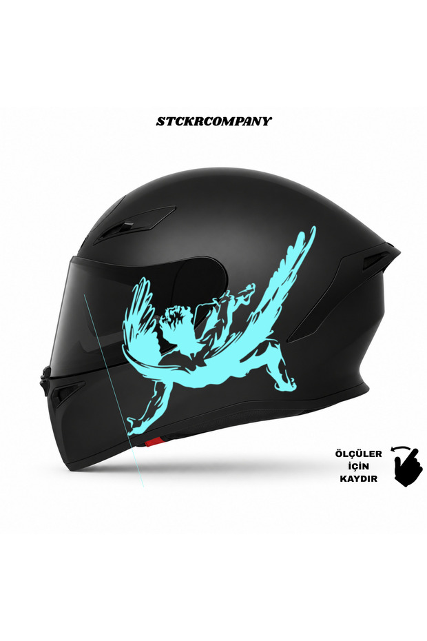 Fallen Angel Helmet Sticker | Motorcycle Helmet Side Sticker | Fallen Angel Motorcycle Sticker | Fallen Angel Sticker
