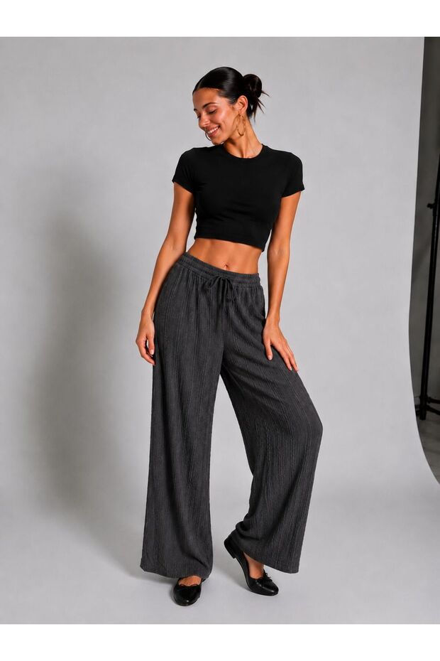 Women's Loose Wide Leg Elastic Trousers