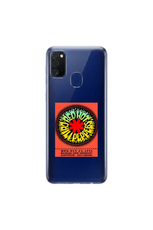 Samsung Galaxy M21 Compatible Metal 14 Design Transparent Case