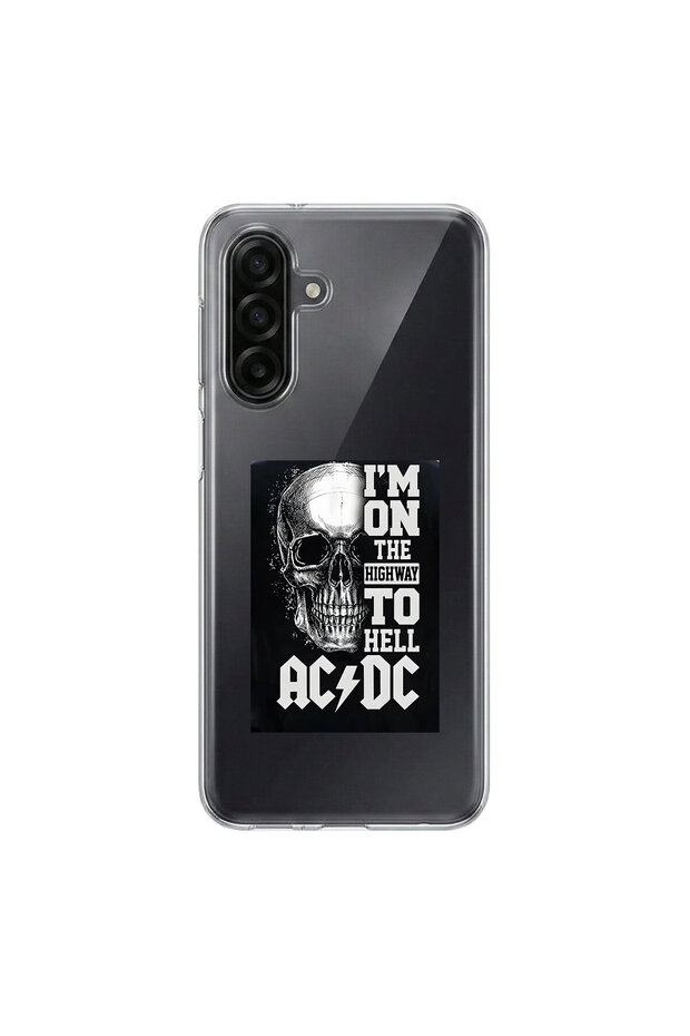 Samsung Galaxy A17 Compatible Metal 1 Design Transparent Case