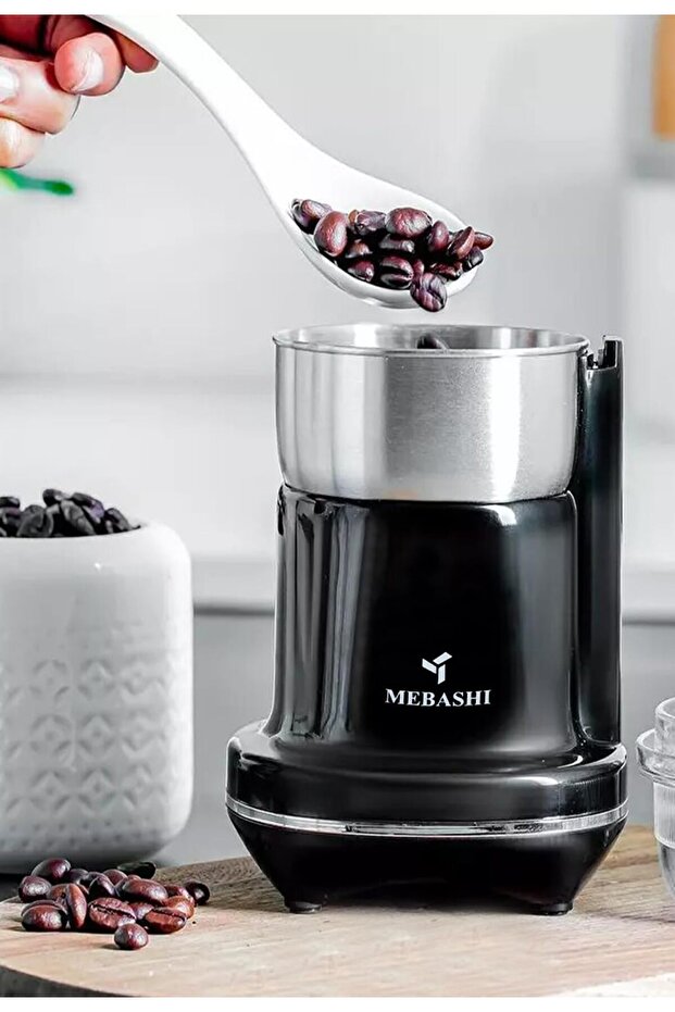 Coffee Grinder - 50g Capacity, Stainless Steel Bowl, Overheat Protection, (ME-CG2281) (Black)|200W