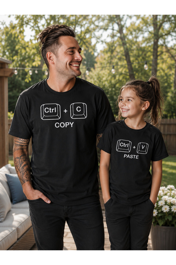 Father and Daughter Oversize T-Shirt – Copy Printed (Sold Individually)