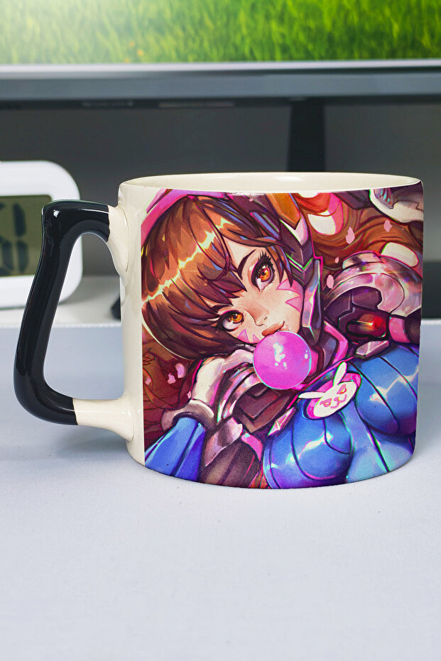 Overwatch Printed Ceramic Luxury Mug (1 Piece) Special Black Handle Wave Handle V3D