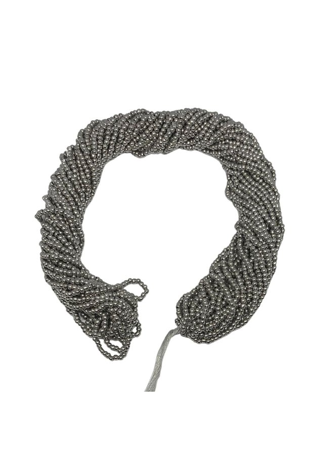 11/0 Glass Sand Beads Czechoslovakia Beads 2 Mm, 12 Strands Silver