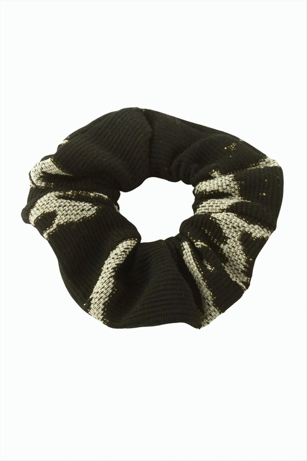 Mixed Patterned Fabric Scrunchie Elastic Hair Tie (Scrunchie) Flexible, Doesn'T Damage Hair, Practical