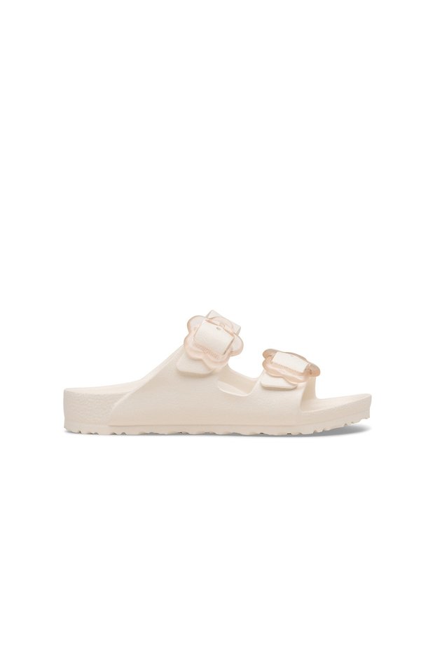 Women's / Girls' Slippers 1031291 Arizona Kids Eva Flower Buckle Eggshell