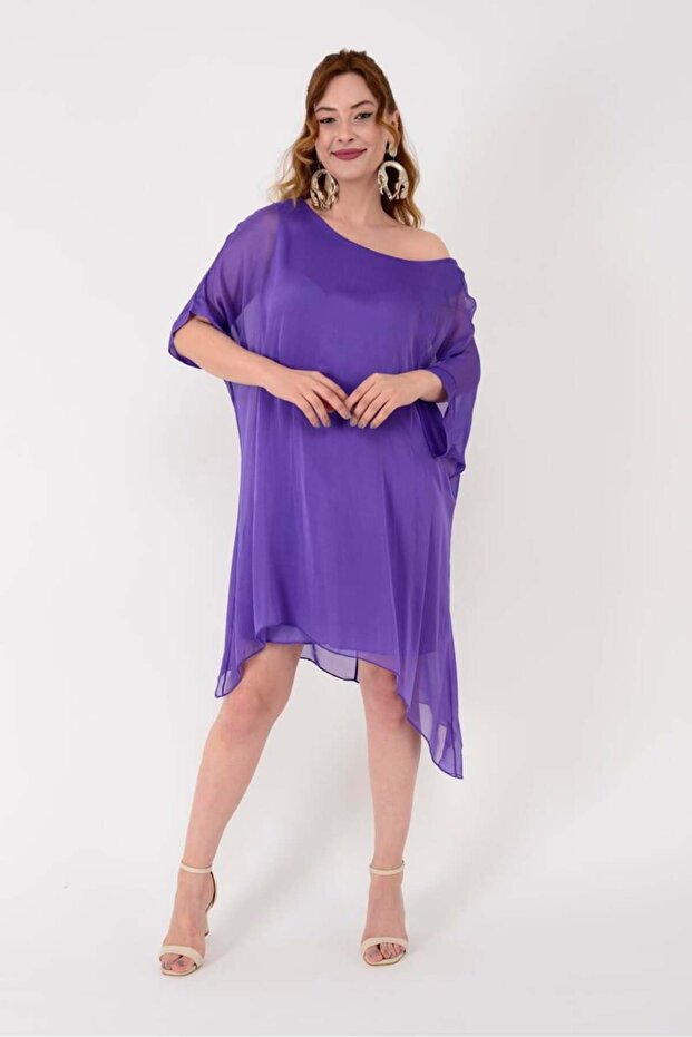 Silk Dress with Tie Back (Available in Sizes 34-46)
