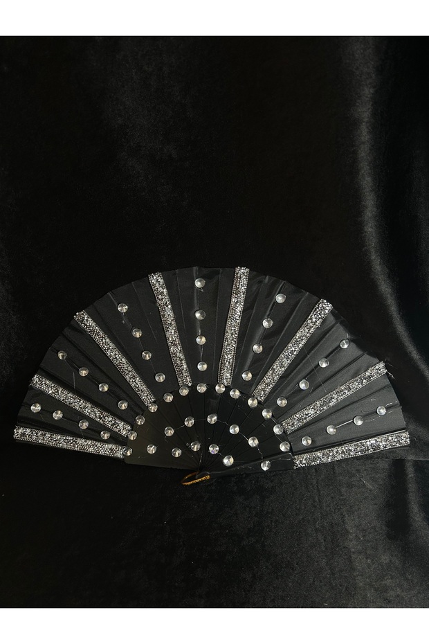 Black Bridal Fan Henna Fan