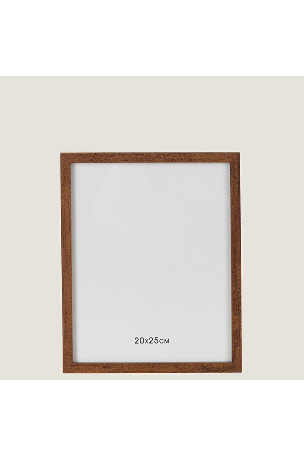 إطار صور خشبي أساسي بني داكن متوسط ​​(22×1.5×22 سم) طبيعي