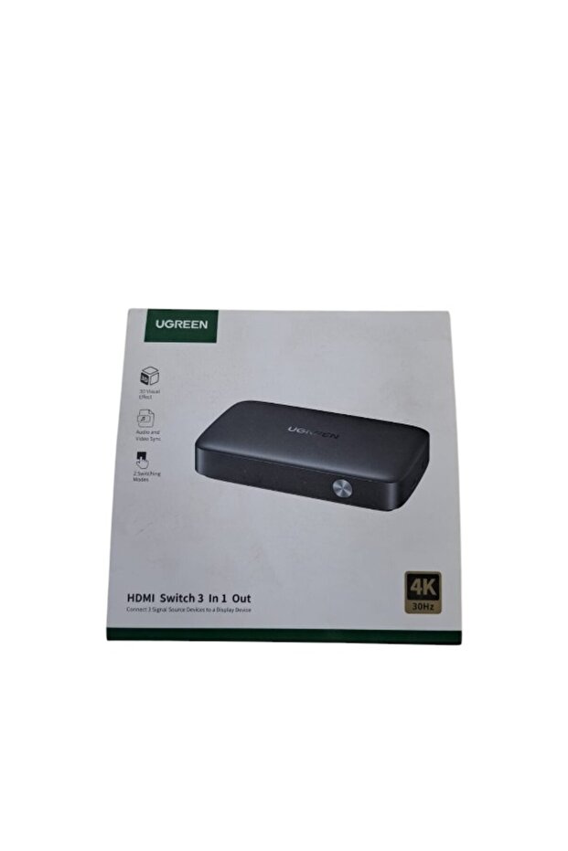 محول HDMI طراز CM332 بثلاثة مداخل ومخرج واحد بدقة 4K وتردد 30 هرتز مع جهاز تحكم عن بعد بالأشعة تحت الحمراء