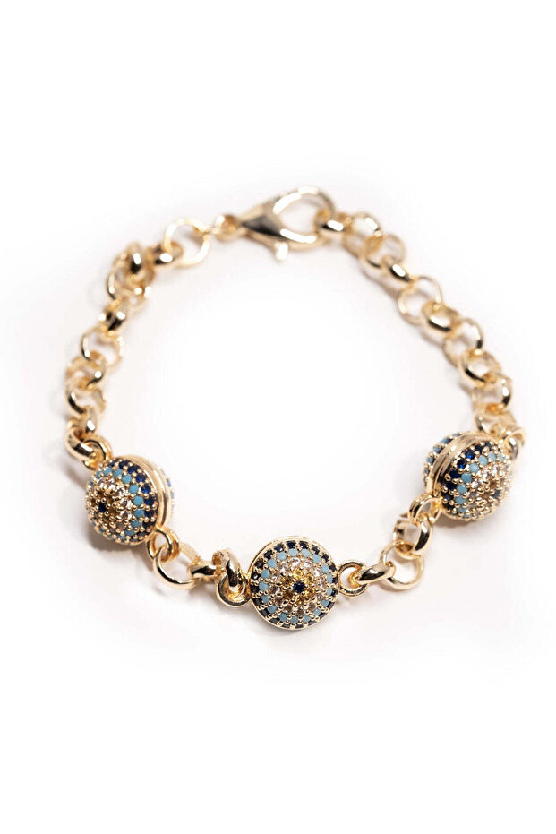 3 Ball Evil Eye Bracelet