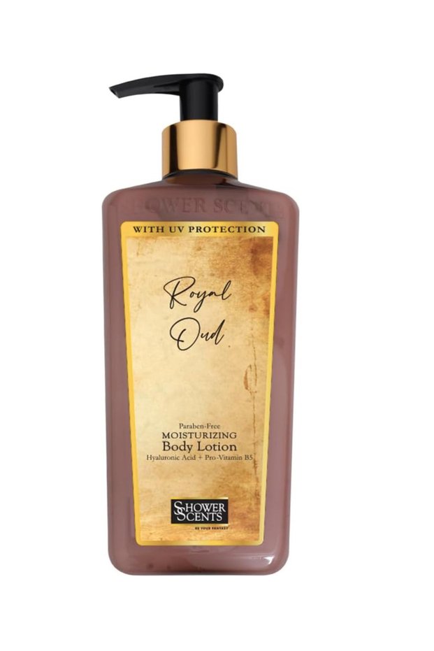 Royal Oud Paraben-Free Moisturizing Body Lotion with Hyaluronic Acid, Pro-Vitamin B5, Vitamin E and UV Protection 312ml