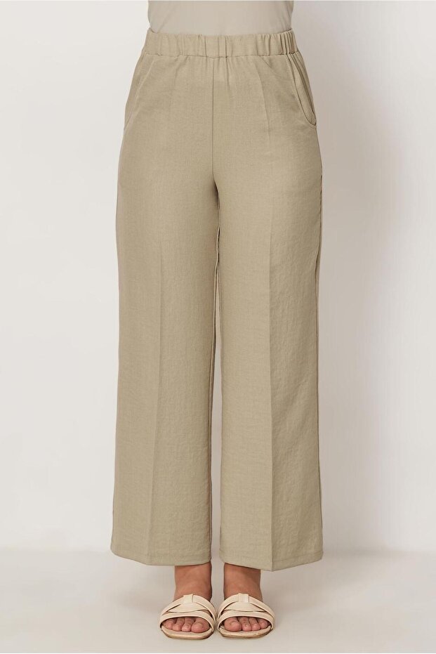 Linen Effect Pants 70992
