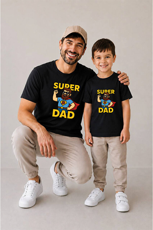 Father Son Combination Sold as a Single Item 100% Cotton Oversize T-Shirt Father's Day Gift