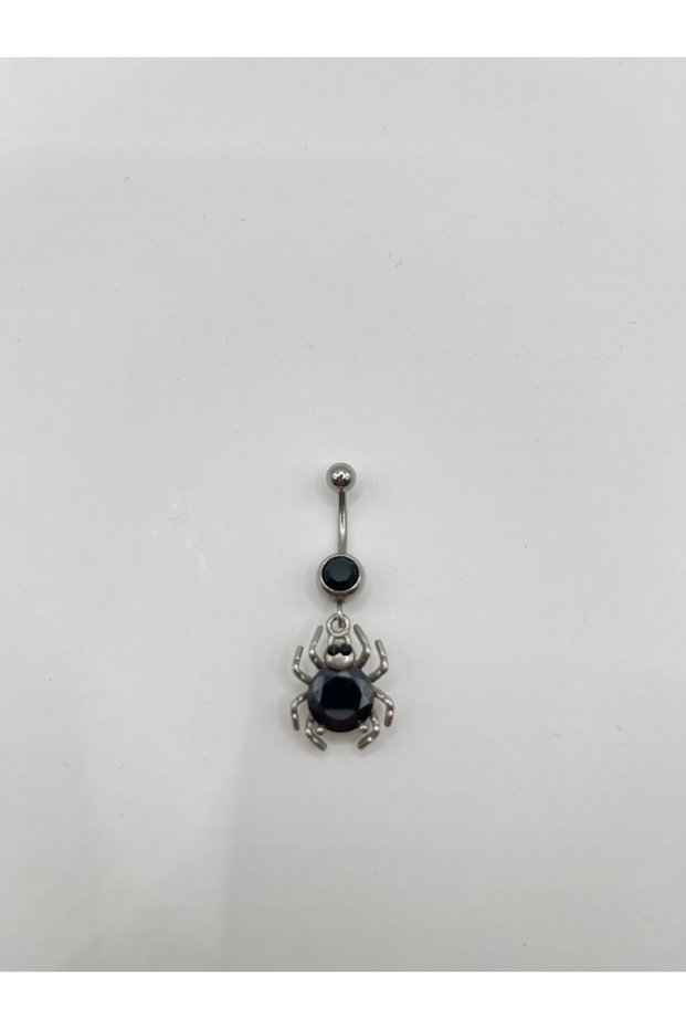 Siyah Örümcek Çelik Göbek Piercing