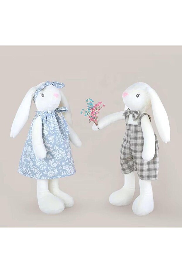 Pl50169 60 cm Rabbits in Dress