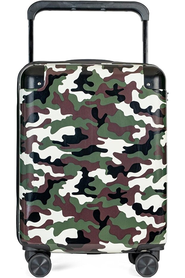 Cabin Size Hand Carry on Luggage, 20 Inch, ABS Hard Shell Suitcase with Spinner Wheels and Secure Lock, 7-9 kg Capacity (MILITTARY GREEN)