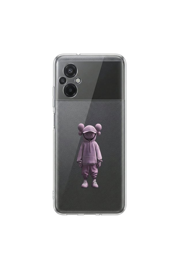 Poco M5 Compatible No Face 4 Design Transparent Case