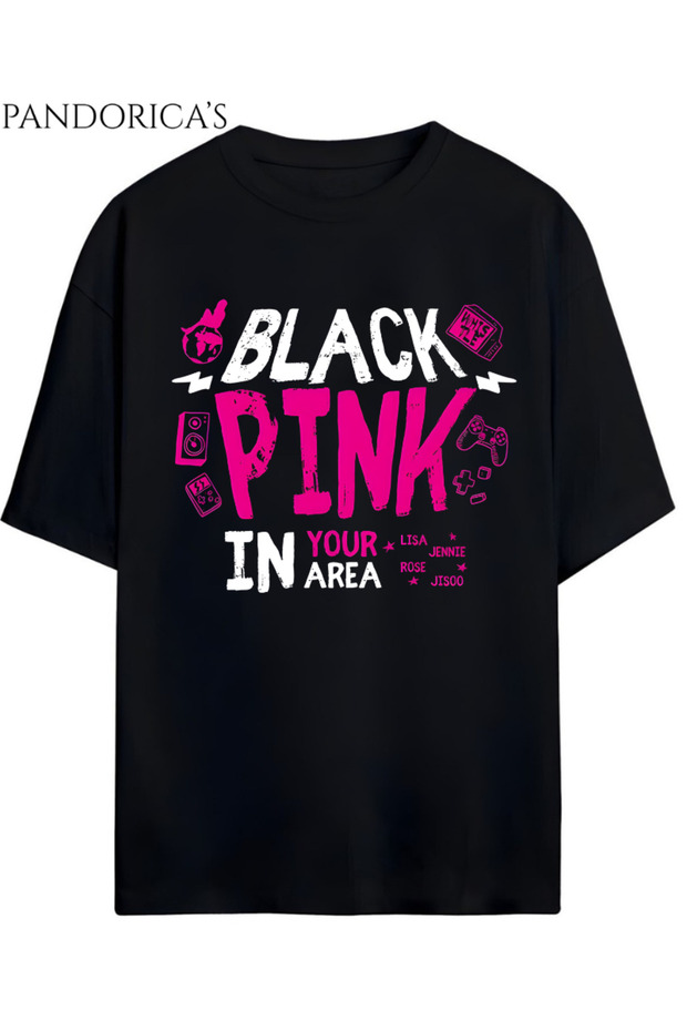 Blackpink Design Series "Blackpink in Your Area" Printed Cotton Relaxed Fit T-Shirt