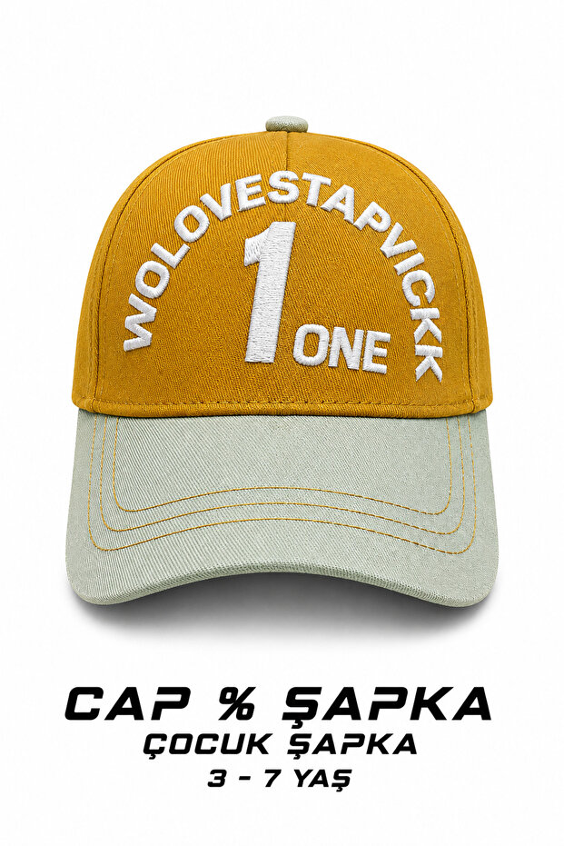 Adjustable Cotton Embroidered Unisex Children's Hat for Ages 3-7