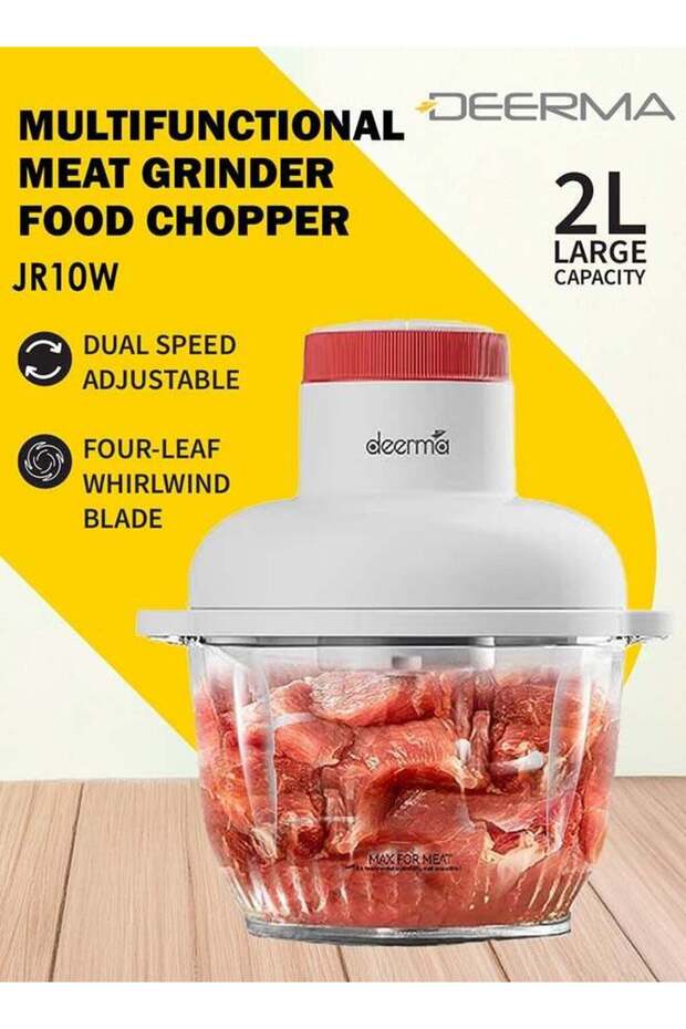 Multifunctional Dual Speed Meat Blender & Grinder Chopper Food Processor, 2L Capacity Powerful Motor