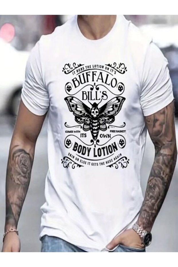 Printed White Men's T-Shirt
