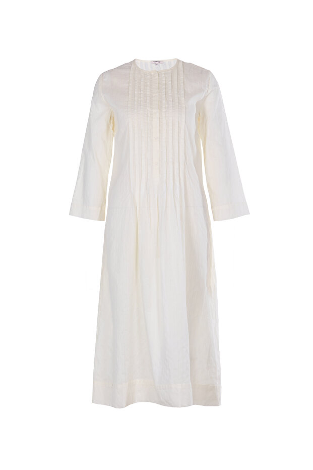 Rochie midi crem de damă - 5