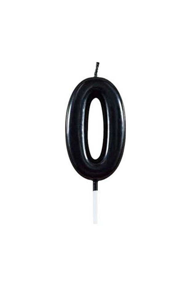 Candles Black Number Zero (0) Shaped Candle 4X7.5cm For Birthday Cake