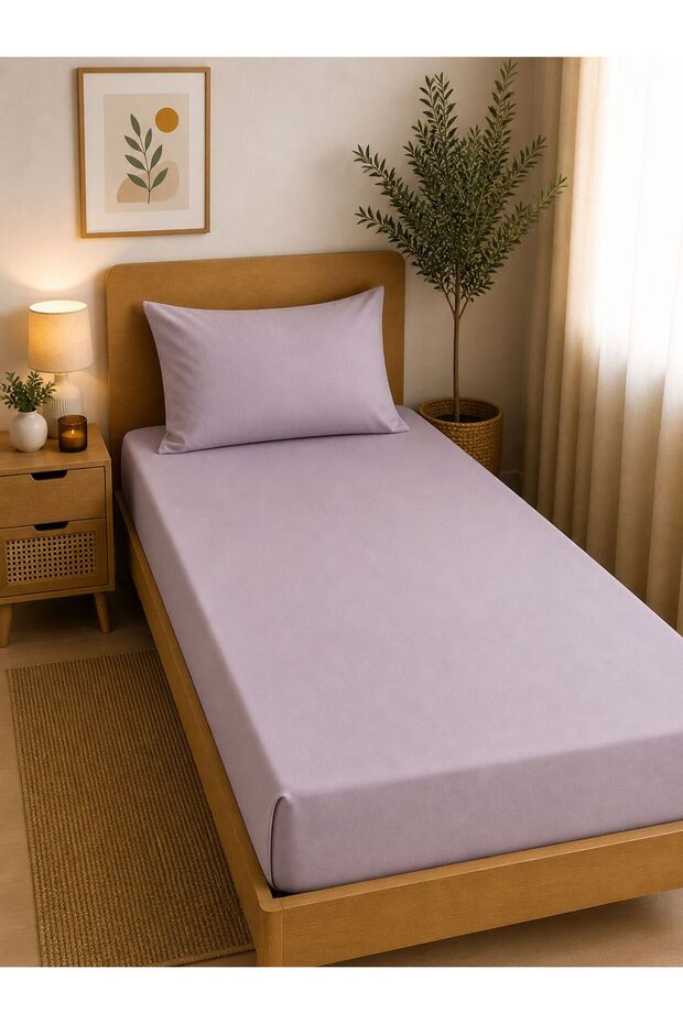 طقم ملاءات مطاطية مفردة مقاس 100×200 سم