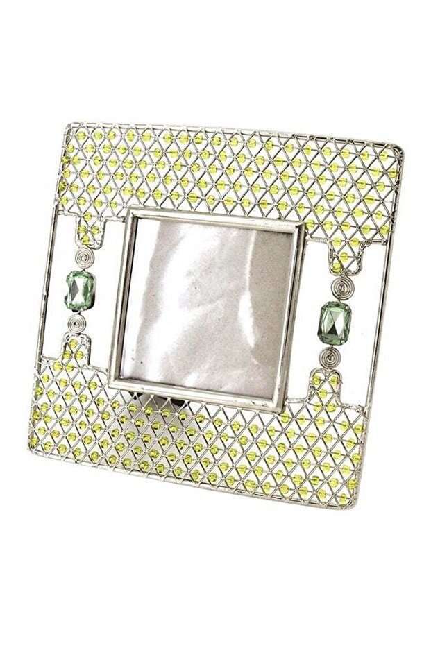 Beads Photo Frame With Pearls Gold/Clear One Size