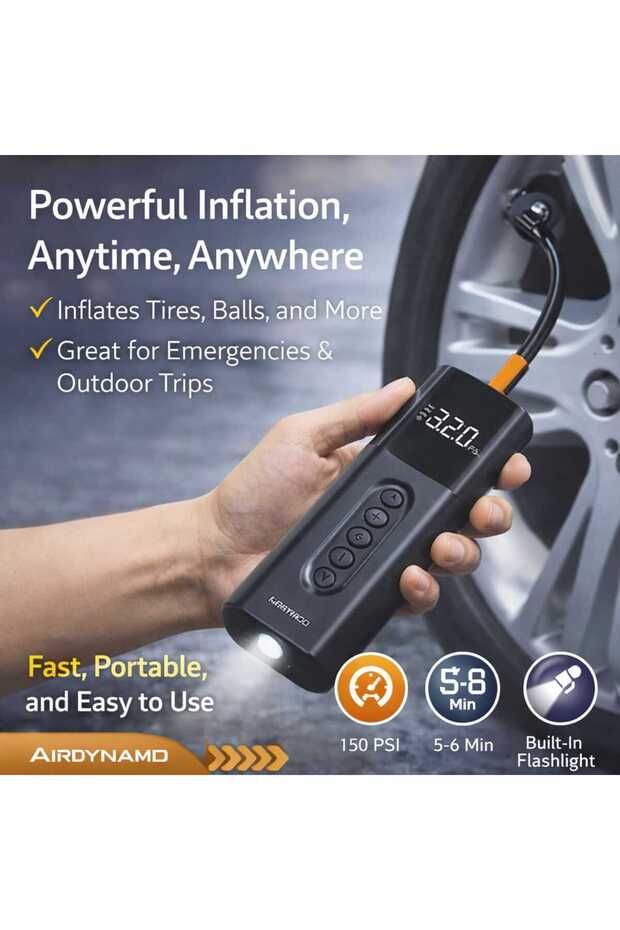 Moxedo Portable Air Compressor 150 PSI Digital Tire Inflator Pump