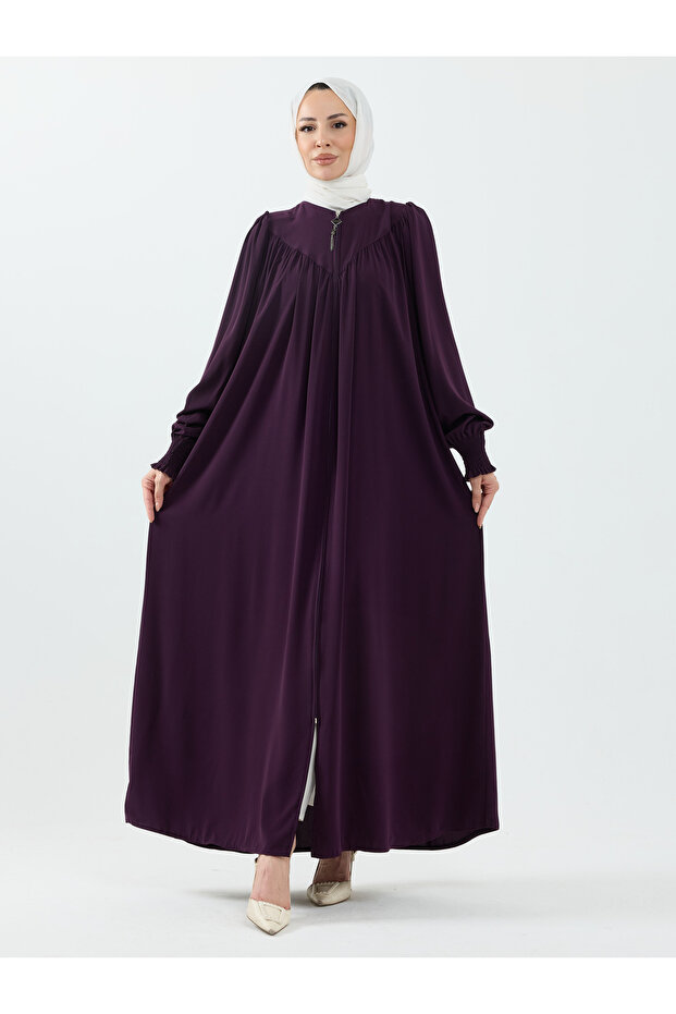 Lemra İpek Ferace Purple - 9056