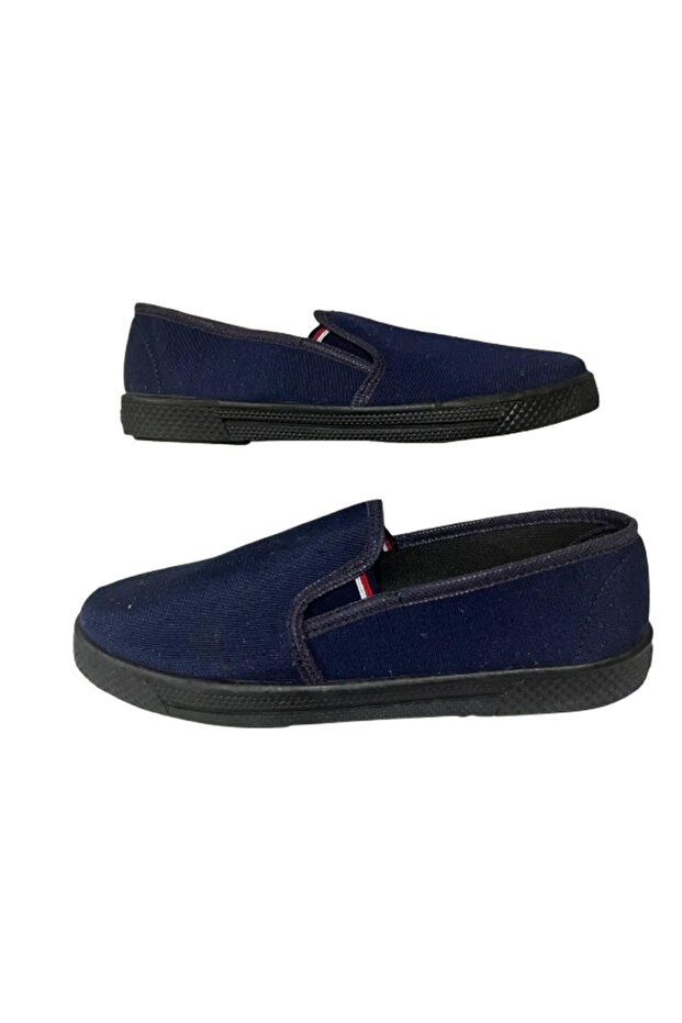 - 01 Unisex Navy Blue Linen Shoes
