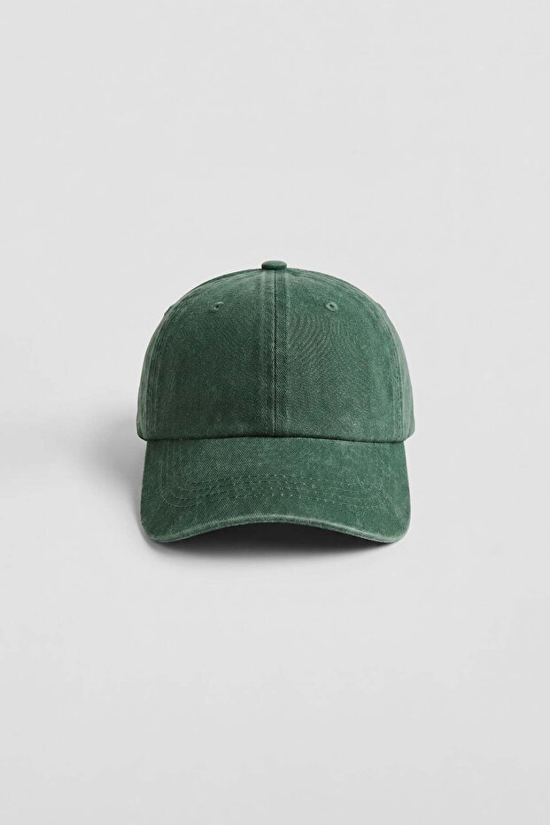 Unisex Basic Washable Baseball Cap Green - 1