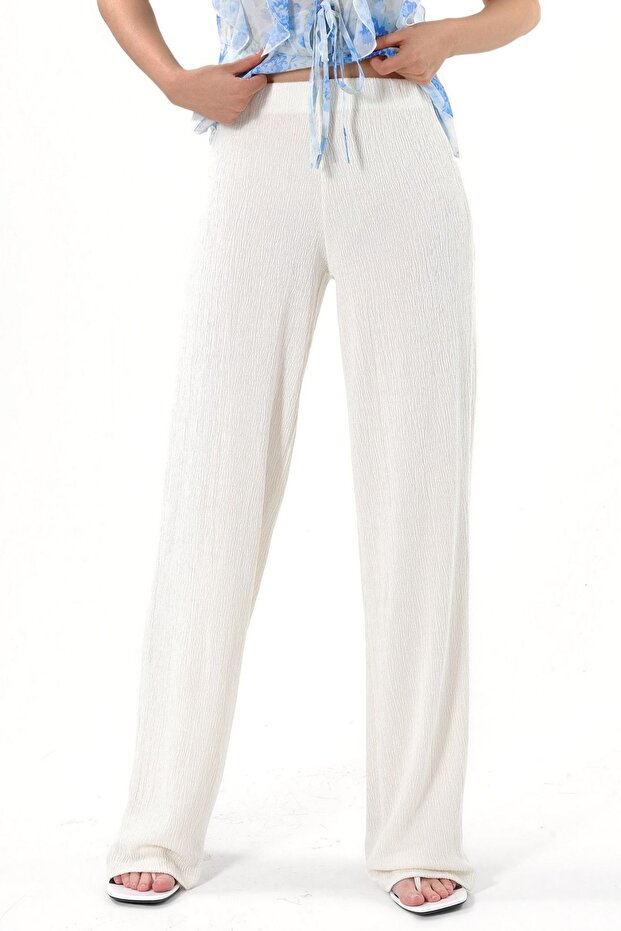 Busem High Waist Straight Leg Crepe Trousers