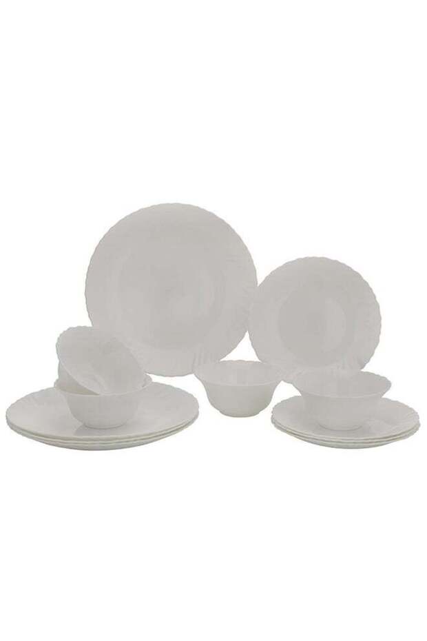 Classic Opalware Dinner Set-12 pieces, Beautiful Elegant Design, Dishwasher Safe/Freezer Safe
