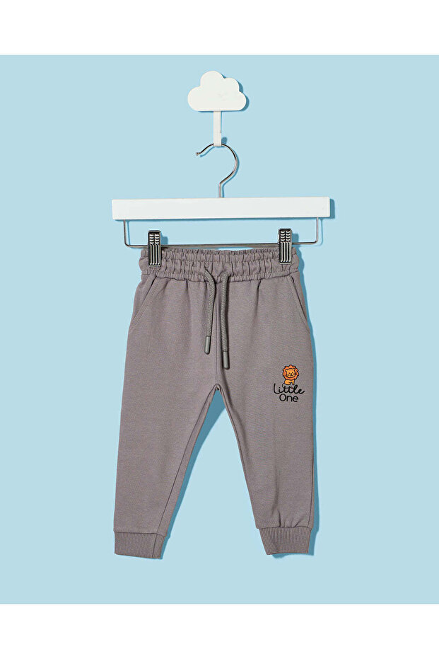 Infant Boys Grey Melange Active Joggers