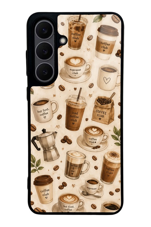Samsung S25 Fe Coffee Club Design Glossy Phone Case