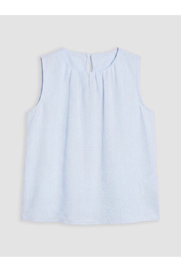 Vizyon New Season Crew Neck Girls' Blouse with Drawstring Detail