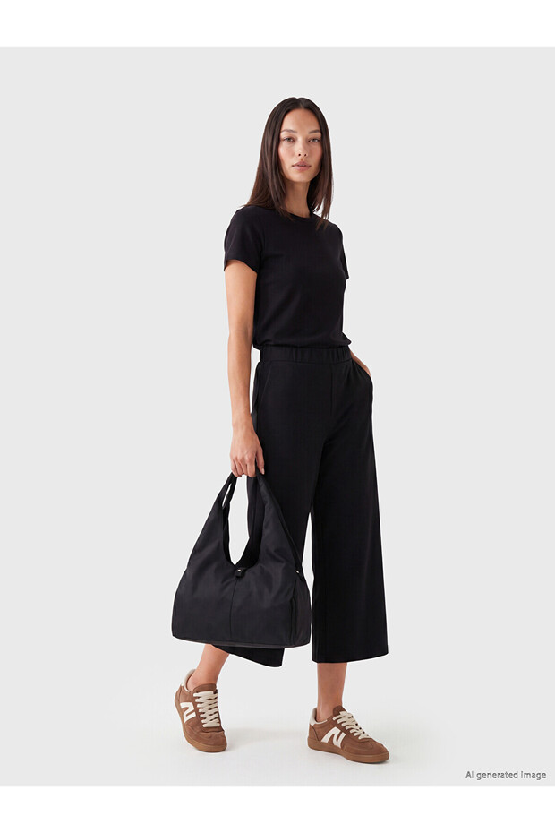 Seray New Season Soft Touch Women's Capri with Elastic Waist