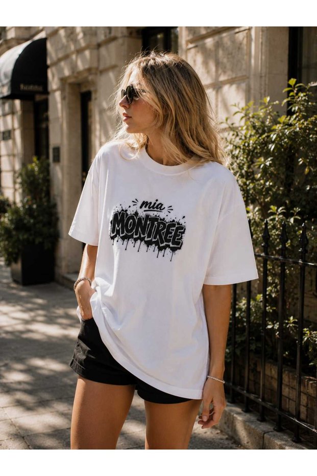 Women's Oversize Printed 100% Cotton T-Shirt