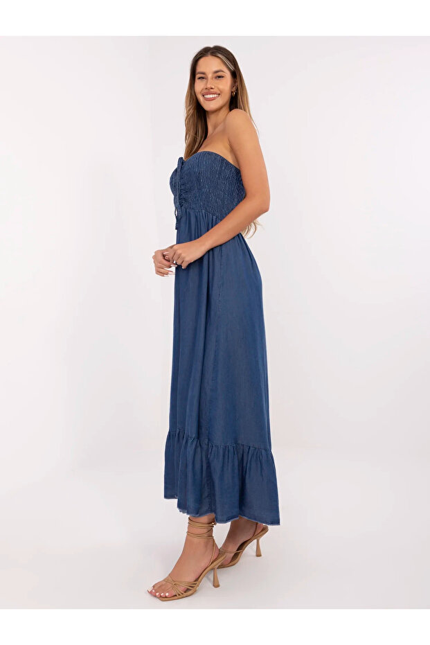 Rochie Dama Maxi, Lejera, ITALY MODA, Albastru inchis de Vara