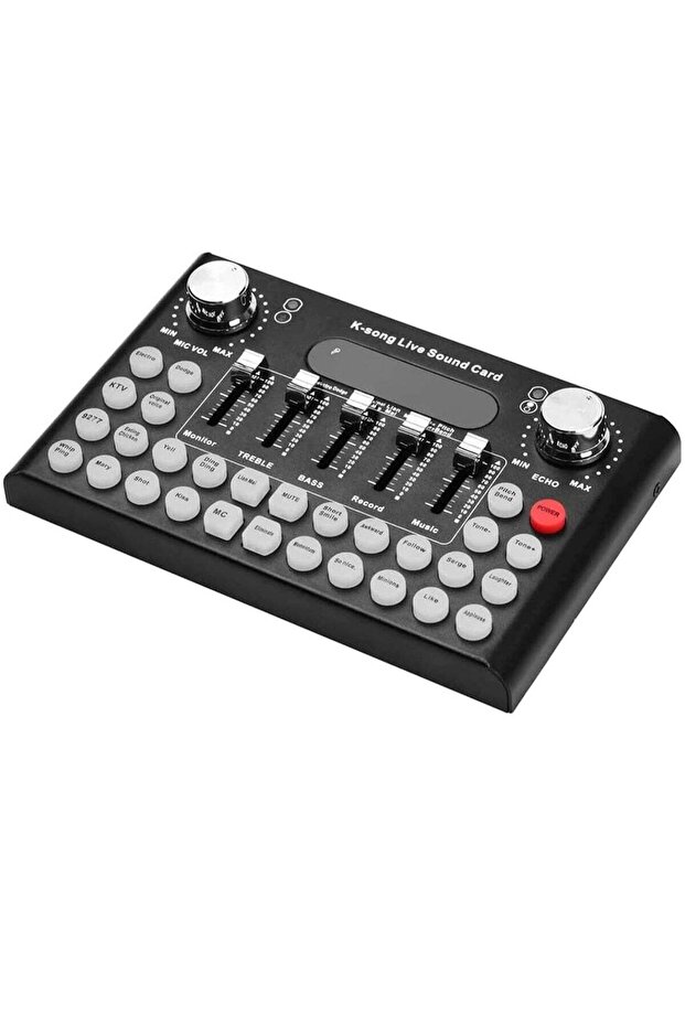 F007 Sound Card Microphone Mixing Console Live Broadcast Singing