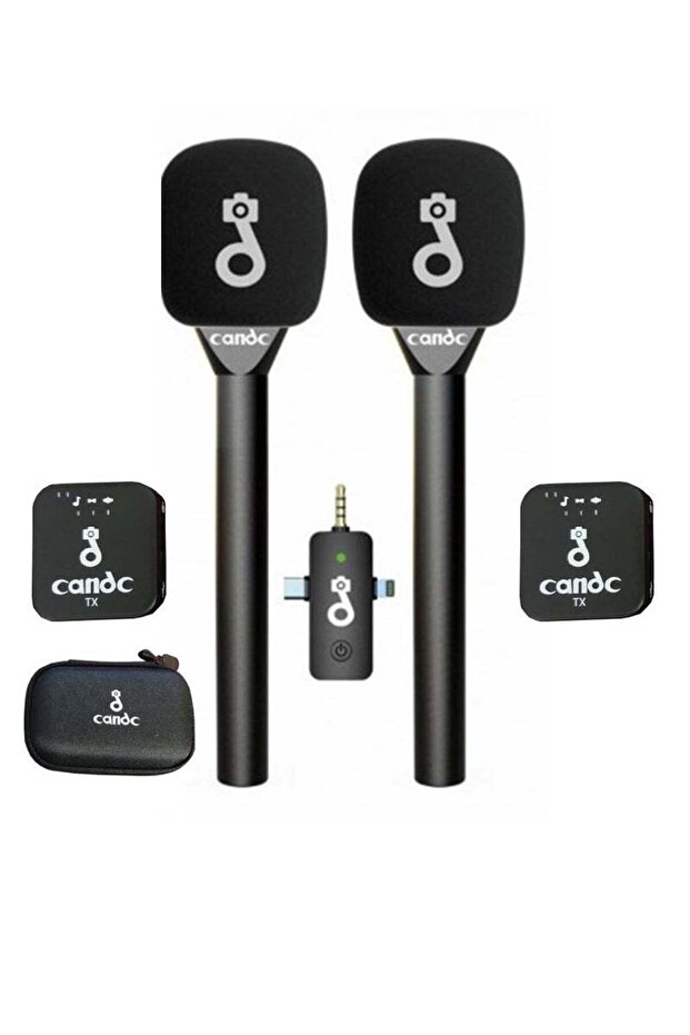 Interview 3-in-1 Dual Wireless Microphone System – Black | Professional Audio Capture Kit with 2 Transmitters