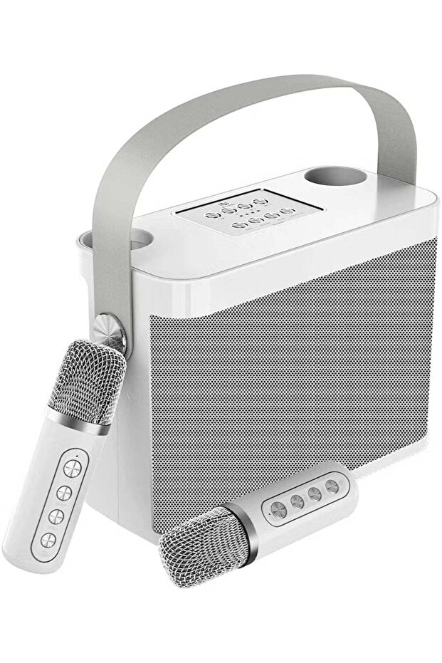 -219 Bluetooth Karaoke Speaker System with Dual Wireless Microphones – Powerful and Portable Sound System