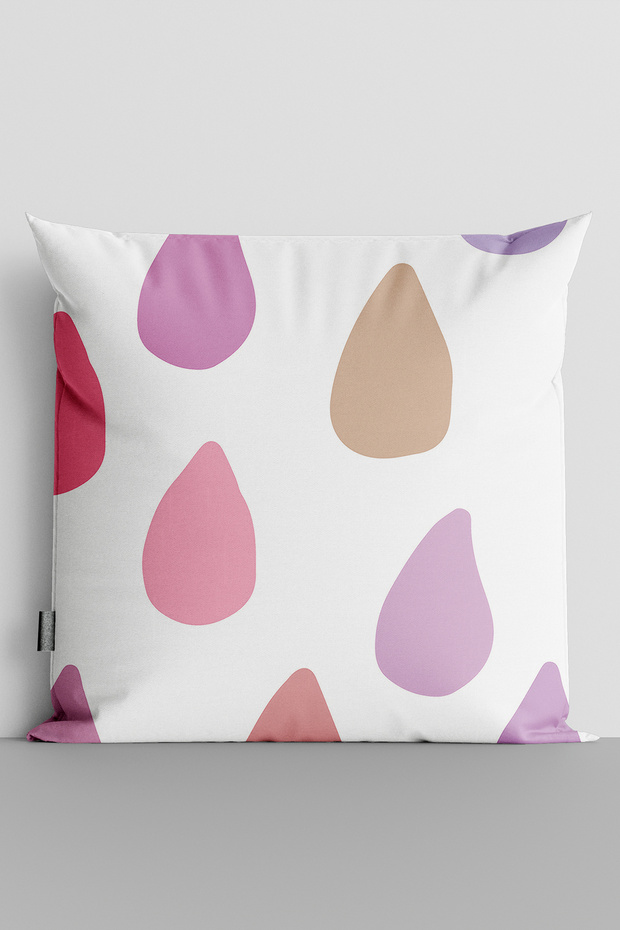Colorful Drops Double Sided Digital Printed Pillow Throw Pillow Cover-673