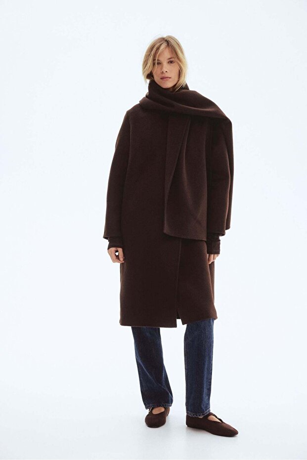 Handmade wool-blend coat