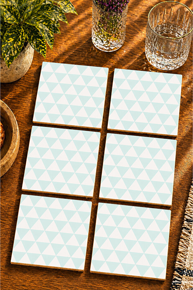 Modern Set of 6 Coasters - Uv Printing Mdf - 10X10 cm